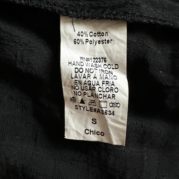 Lola Short Sleeve Blouse Black Womens Size S Tie Waist Floral Pattern - Picture 6 of 6